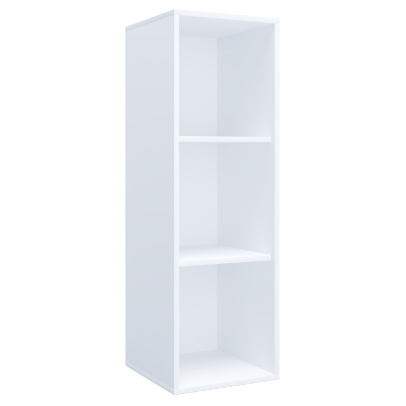 Allaynah 110cm H x 35.3cm W Standard Bookcase, White