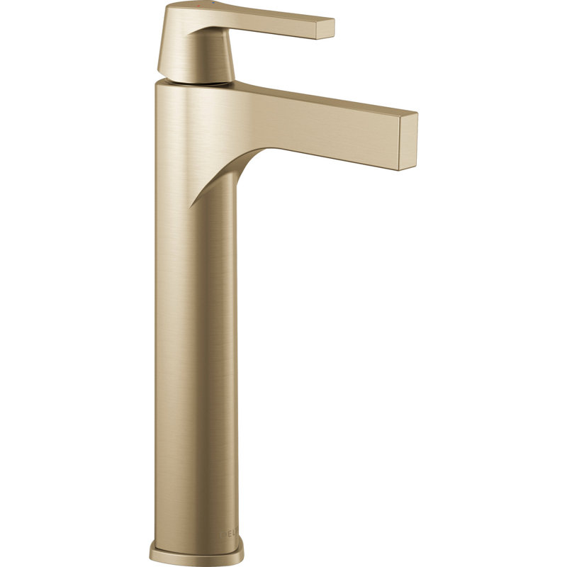 Robinet pour salle de bain à un trou Zura avec technologie Diamond Seal, Bronze champagne