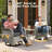 8-Piece Patio Conversation Set, Modular Outdoor Wicker Sectional With Wide Armrests And Coffee Table, Patio Sofa Set With Swivel Rocking Armchairs And Cushions-235333576-254262244