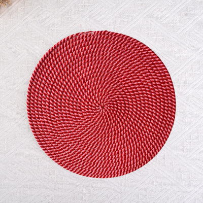 Ensemble de 4 napperons tressés en coton tressé résistant à la chaleur pour table de salle à manger, table basse et décoration intérieure