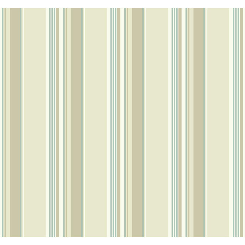 Leopold Striped Wallpaper Roll, White/Cream/Beige