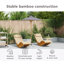 Garden Parasol Bamboo Outdoor Shade Patio Umbrella Sun Modern Terrace-255293239