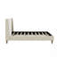Lit plateforme tapissier en velours avec tête de lit à oreilles Modern-121053785