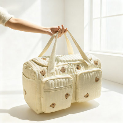 Backpack Travel Diaper Bag   Bear Diaper Bag With Compartment Portable Nappy Pouch For Travel Home Shopping Commuting Work  Daily