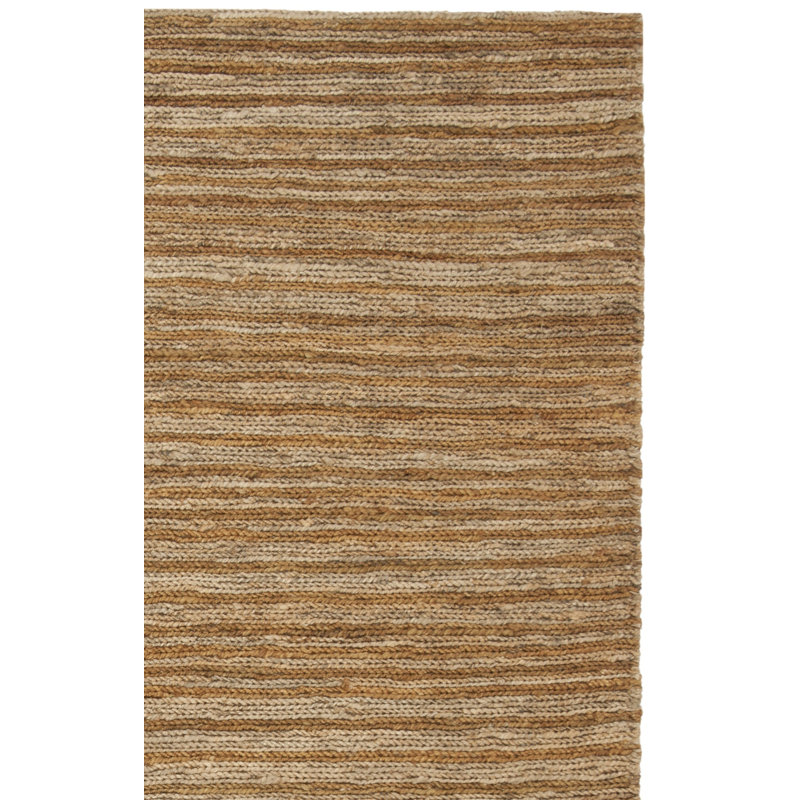 Tapis en jute noué à la main Feliciana, Tapis de couloir 2 pi 6 po x 8 pi