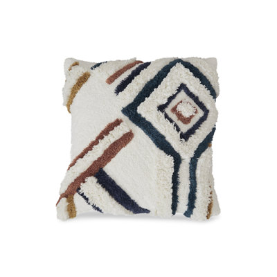 Jafiya Geometric Cotton Reversible Throw Pillow