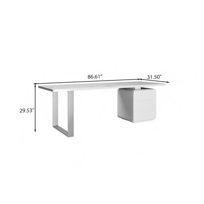 Bureau de luxe moderne 62,99 "avec plateau en pierre frittée