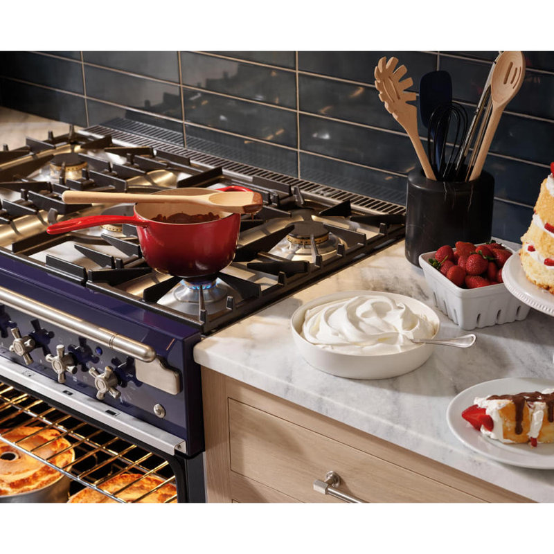 AGA Elise 36"W. 4.5 Cu.Ft. Freestanding Induction Convection Range with Brushed Nickel Trim, Matte Black
