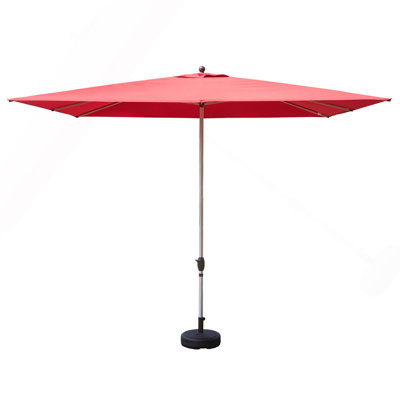 Rectangle Patio Umbrella With Crank Lift , Brick Red (Base Not Included)