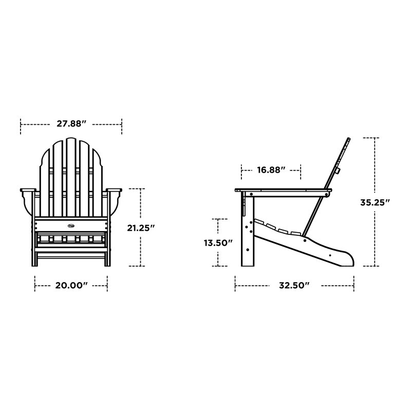 Chaise Adirondack POLYWOOD Cape Cod, Toit de forêt tropicale