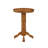 Kulo 42 Inch Wood Pub Bar Table, Sunburst Design, Carved Pedestal, Oak-1309883638