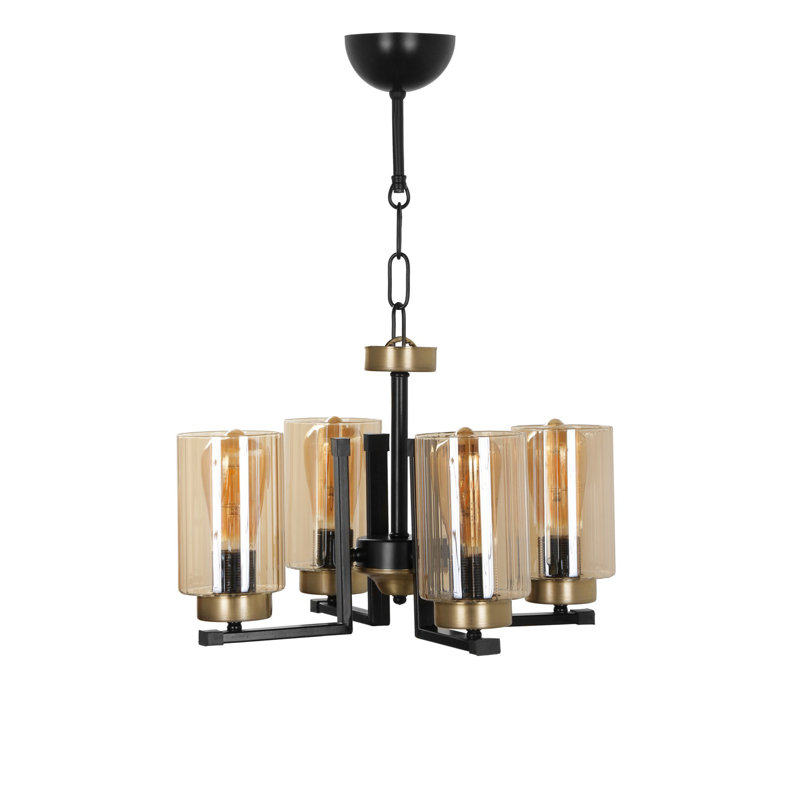 Lustre 4 lumières à abat-jour Daloris, 4