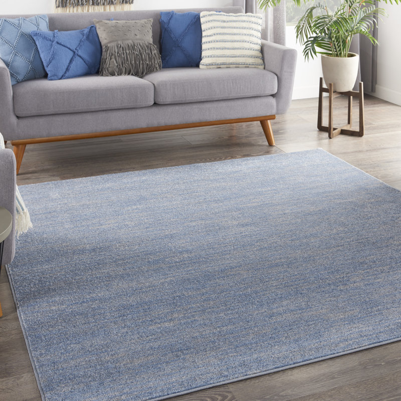 Tapis bleu nautique Yolonda, Carré 7 pi