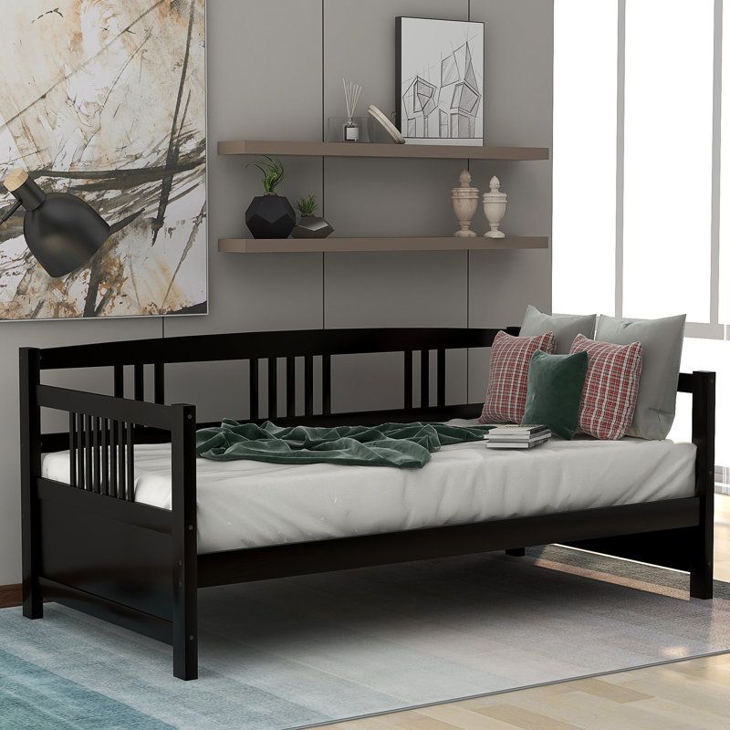 Modern Solid Wood Daybed, Twin, Espresso
