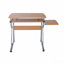 Compact Computer Desk With Side Shelf And Keyboard Panel, Cherry