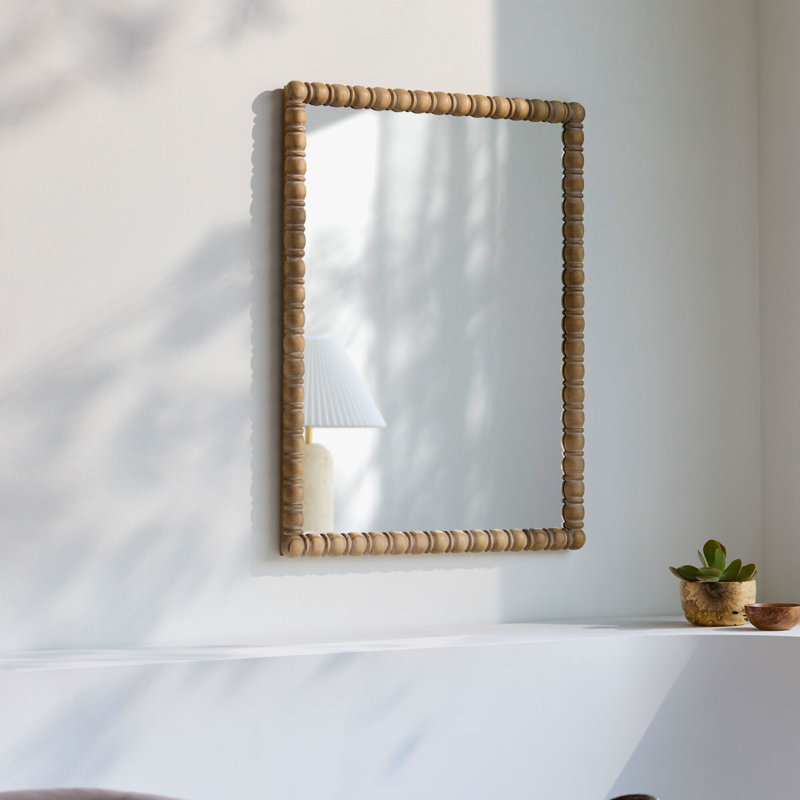 Miroir Galey Alix x Livabliss Karling Blair, 39 po x 31 po, Brun antique
