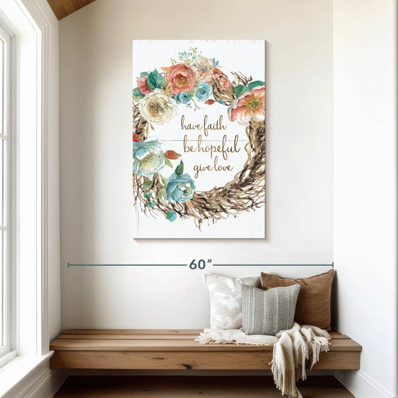Couronne Have Have Faith, H 45 po x l 30 po