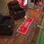 Tapis rouge antidérapant 2 x 5 Coca-Cola