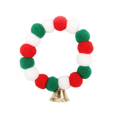 Christmas Cat Collar With Bells And Pendant, Lightweight Adjustable Necklace For Pets, 4.3-24.4in Red
