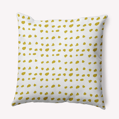 E By Design Polyester Throw Pillow In Yellow