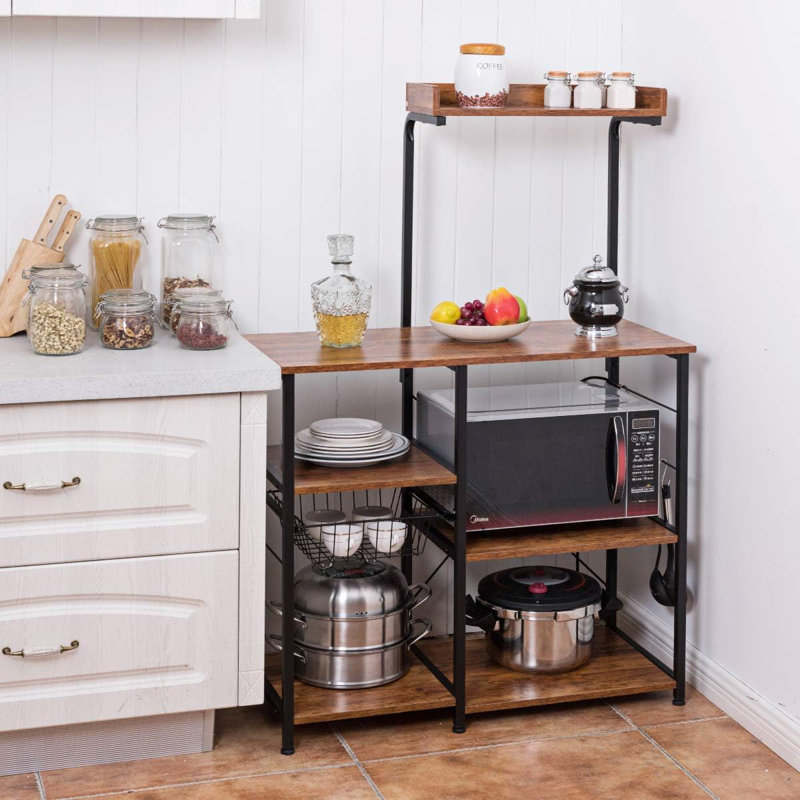 Abia 90cm Steel Standard Baker's Rack with Microwave Compatibility