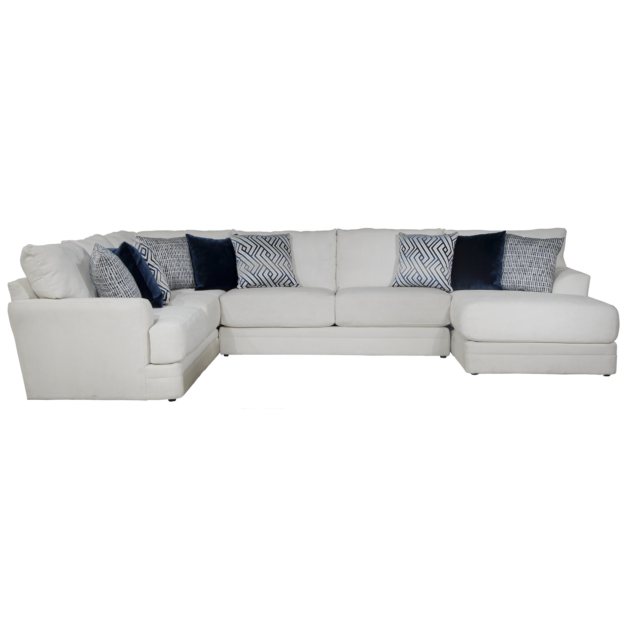 Mazekine Modular Upholstered U-Sectional, Right Hand Facing