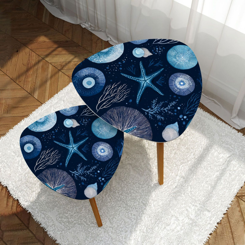Ensemble de 2 tables basses gigognes Triangle