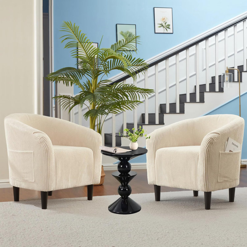 Fauteuil d'appoint Accent Chair, Crème