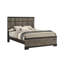 Ensemble de chambre pour très grand lit, gris, bois d'ébène noir, ensemble de 4 pièces avec commode et 2 tables de chevet-130623019-130623022