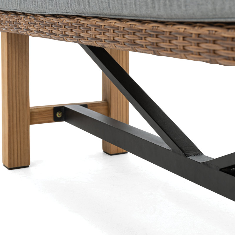 Truss Outdoor Teak Dining Bench