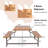 71 In. L X 30.5 In. W Solid Wood Picnic Table With Bench For 6