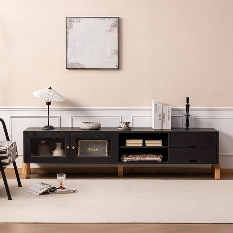 Meuble télé simple Wabi-sabi, 78.74"