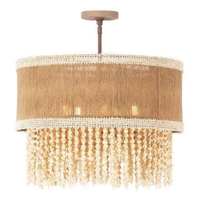 Naturale 5 LT Jute Semi-Flush Mount Kalco