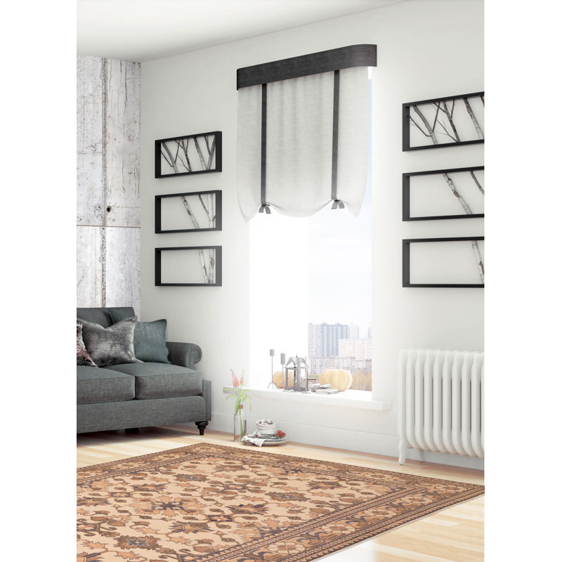 Tapis ivoire Finest Kargahi 6 pi 1 po x 9 pi 3 po
