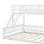 Lit simple superposé au-dessus de grand lit simple, structure de lit simple superposé au-dessus de grand lit simple avec échelle et garde-corps de sécurité-117530989