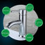 Robinet de meuble-lavabo eau froide et chromée