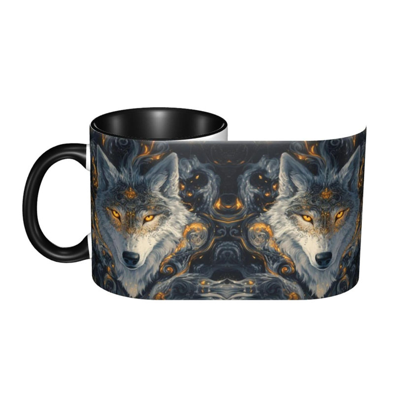 Wolf Coffee Mug Ceramic Tea Cup 11oz