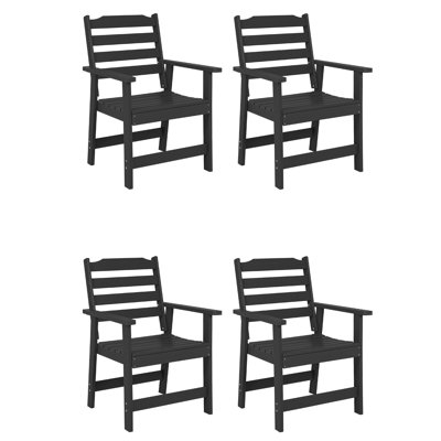 4-Piece HDPE Patio Dining Arm Chairs