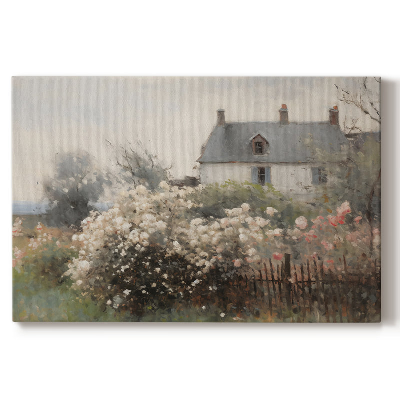 Paysage rétro - XIV, H 9 po x l 13 po x P 1,5 po, Toile tendue
