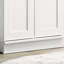 Armoire de rangement blanche de 23 po avec panneau encadré et 4 tablettes réglables - panneau, tablettes pratiques