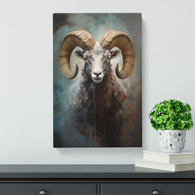 Ram Sheep Hard Edge No.2 - Art Prints - Wrapped Canvas