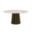 59.05" Modern Round Sintered Stone Dining Table-1885293355