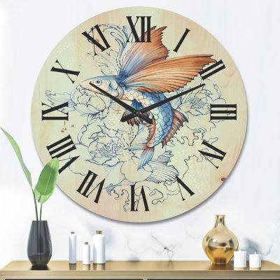 Horloge murale en bois