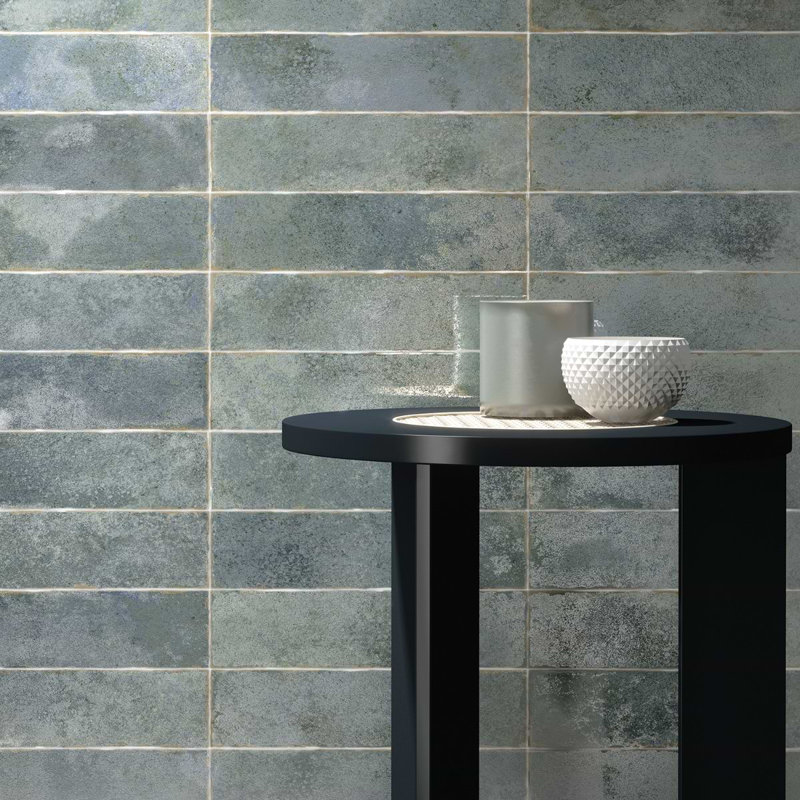 Kalay 3x12 Glossy Ceramic Subway Tile, Green