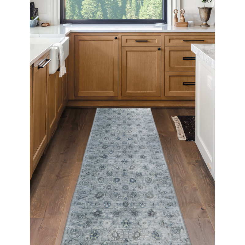 Tapis de couloir en coton sur mesure à motif floral, Tapis de couloir 2 pi 2 po x 31 pi
