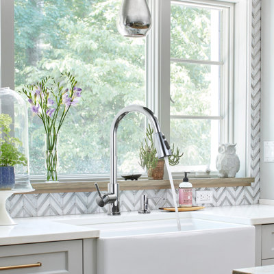 Robinet de cuisine rétractable avec distributeur de savon WOWOW