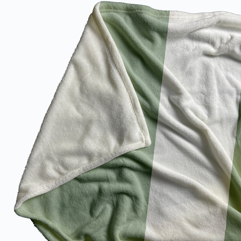 Horton Plain Weave / Muslin Throw Blanket, Green