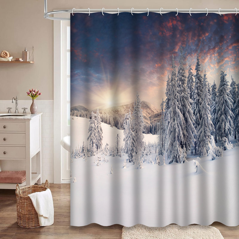 Magnifique rideau de douche avec 12 crochets, L 72 po x l 72 po