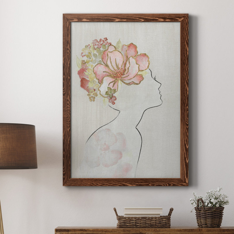 Fashion Fashion Silhouette I - peinture sur toile encadrée, H 20 po x l 17 po x P 1,5 po, Érable