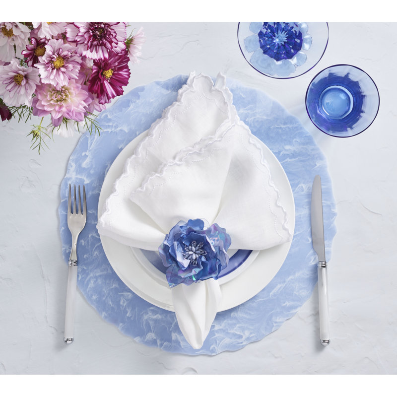 Gardenia Napkin Ring, Periwinkle